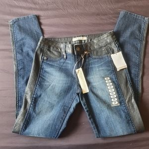 Rich & Skinny Jeans blue  men made in USA black stripe sz 25